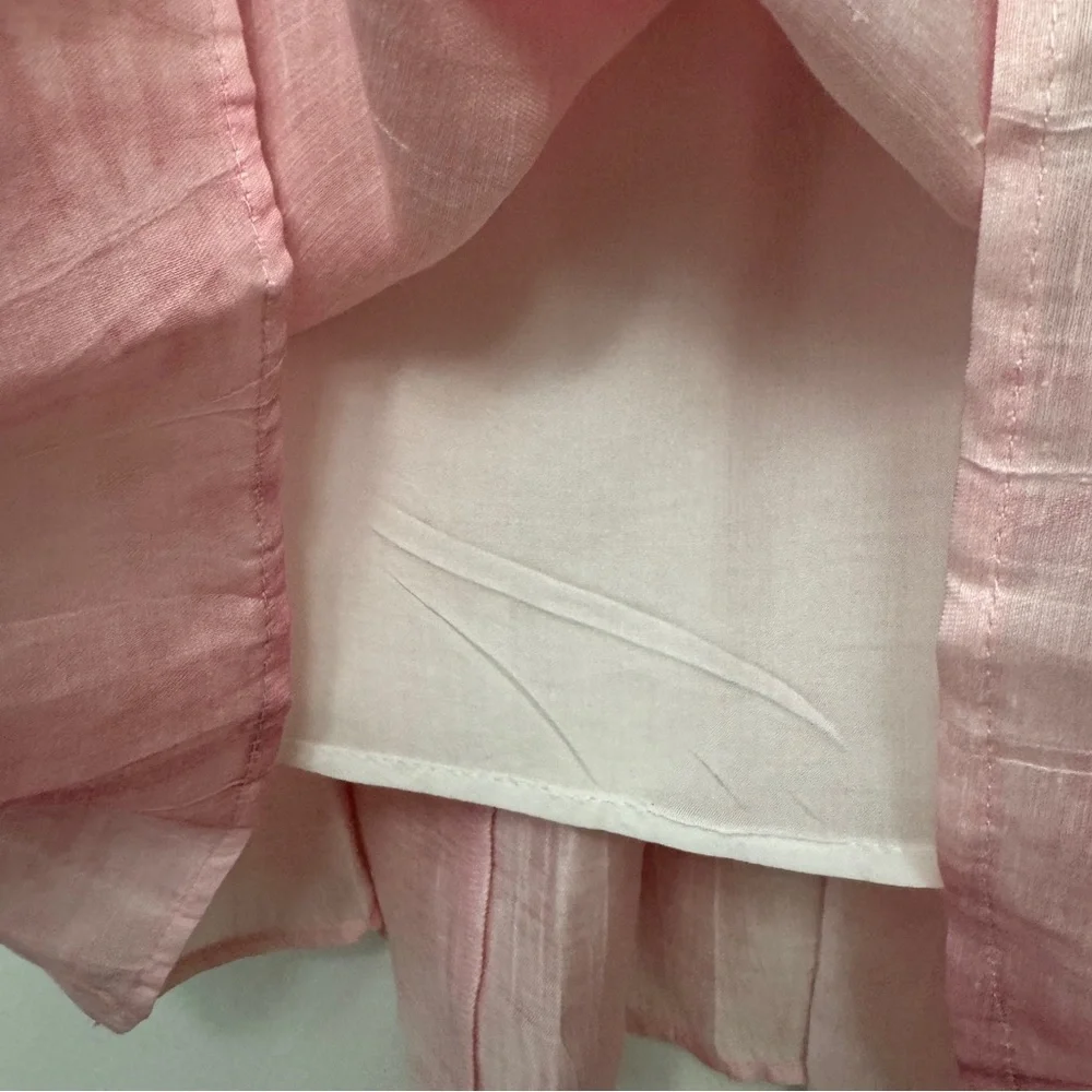Zara Girls Ruffle Pink Dress Open Back Size 11-12